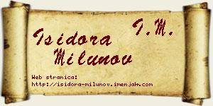 Isidora Milunov vizit kartica